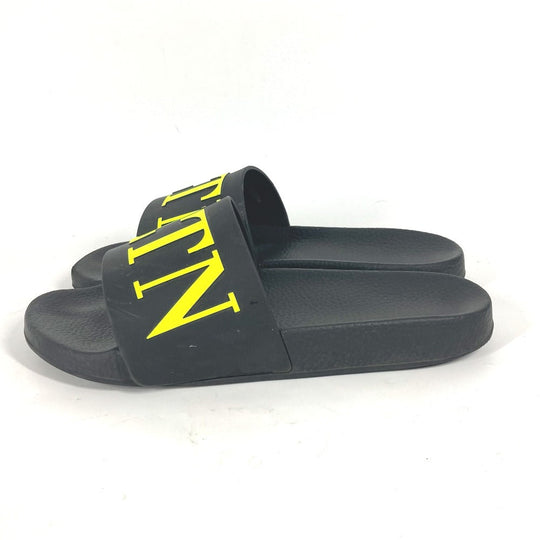 VALENTINO Sandals rubber black logo mens 41 Used Authentic