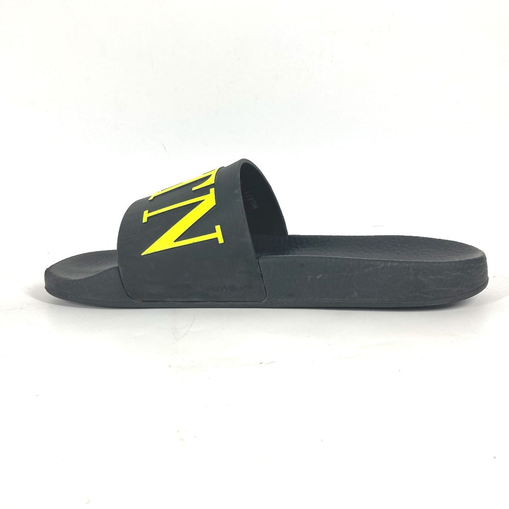 VALENTINO Sandals rubber black logo mens 41 Used Authentic