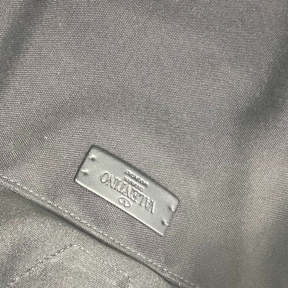 VALENTINO Backpack Nylon black Bag VLTN logo mens Used Authentic