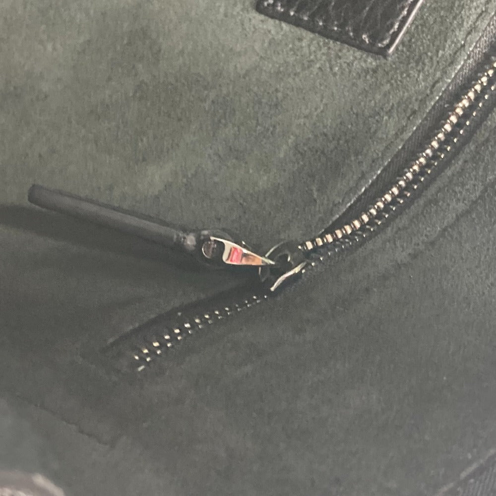 VALENTINO Clutch bag leather black Studs mens Used Authentic