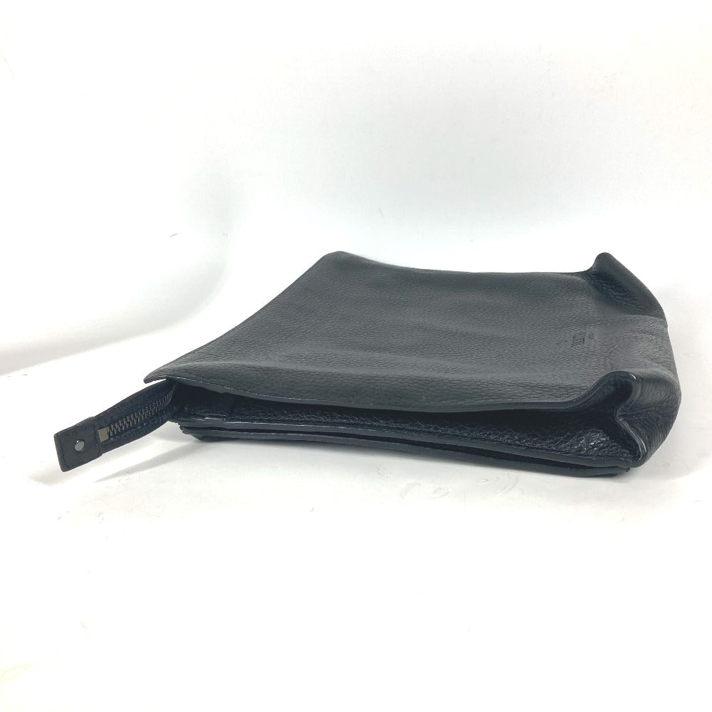 VALENTINO Clutch bag leather black Studs mens Used Authentic