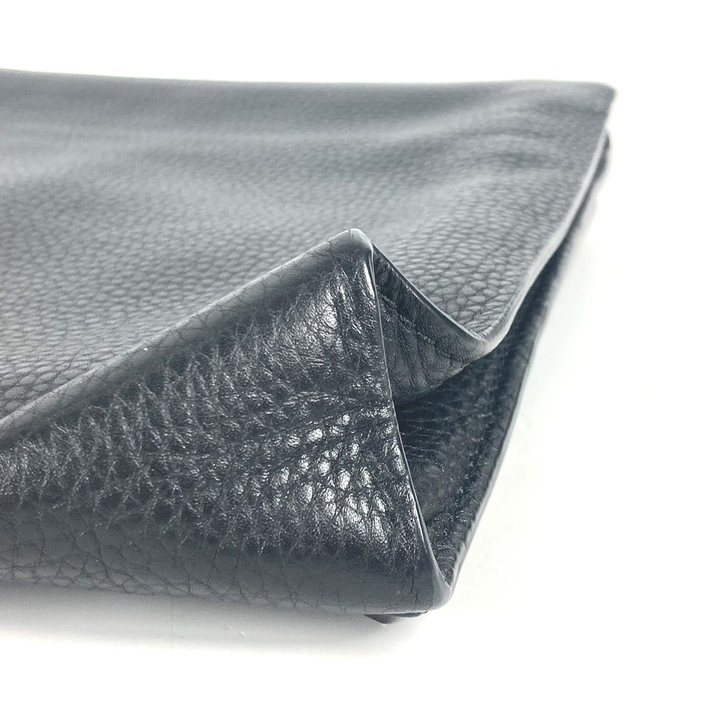 VALENTINO Clutch bag leather black Studs mens Used Authentic