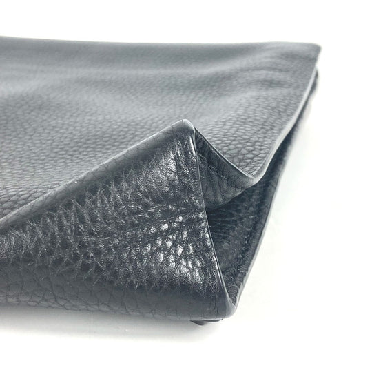 VALENTINO Clutch bag leather black Studs mens Used Authentic