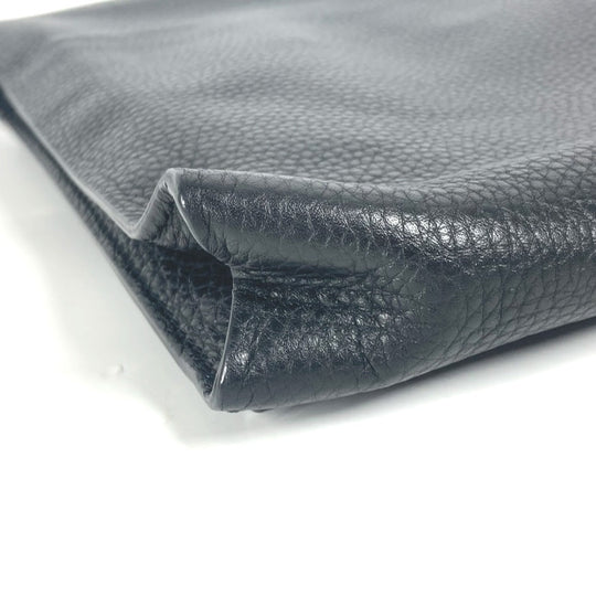 VALENTINO Clutch bag leather black Studs mens Used Authentic