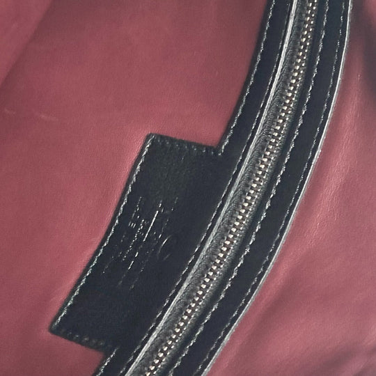 VALENTINO Clutch bag leather black Studs 3 stations mens(Unisex) Used Authentic