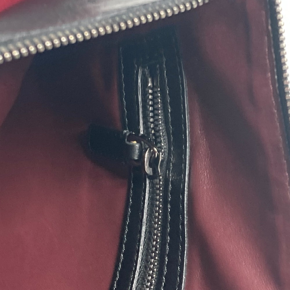 VALENTINO Clutch bag leather black Studs 3 stations mens(Unisex) Used Authentic