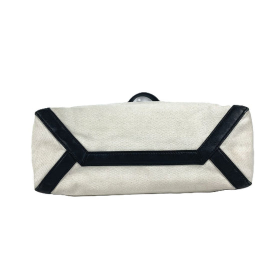 VALENTINO Tote Bag Canvas / leather white logo studs unisex(Unisex) Used Authentic