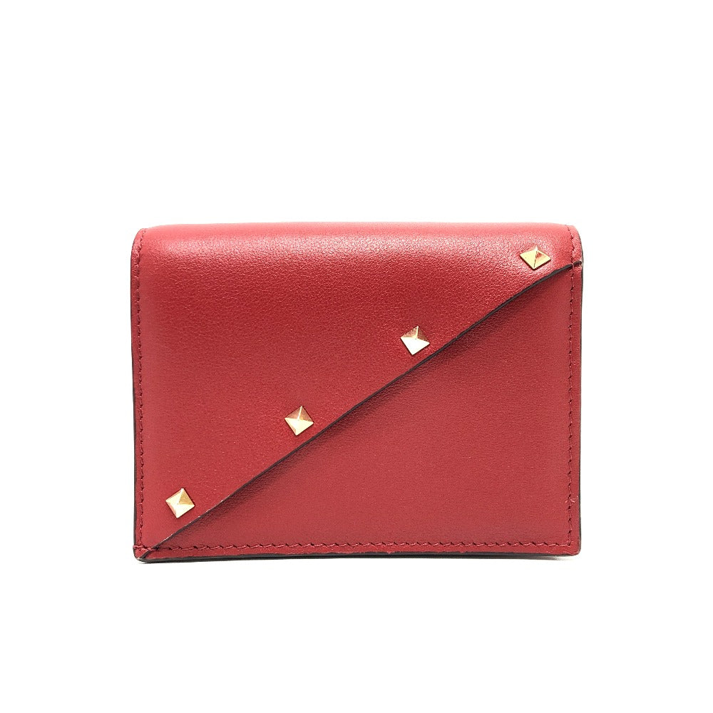 Valentino Folded wallet 5W2P0AE4VRF leather Red Rock studs