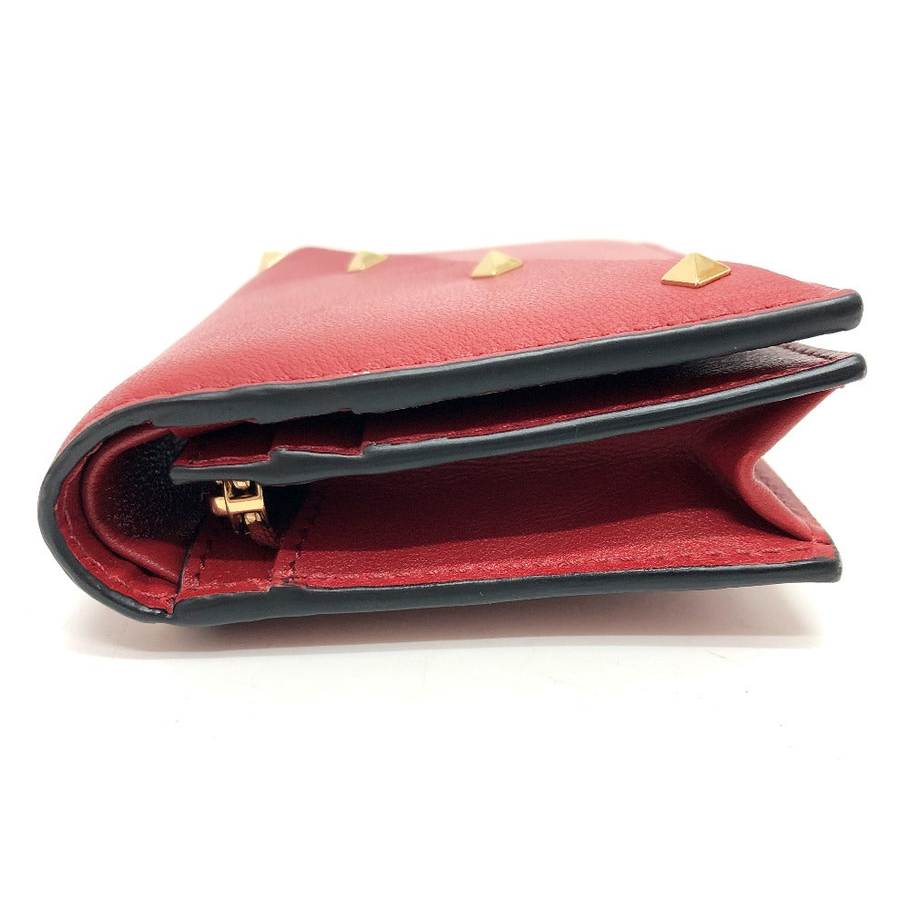 Valentino Folded wallet 5W2P0AE4VRF leather Red Rock studs