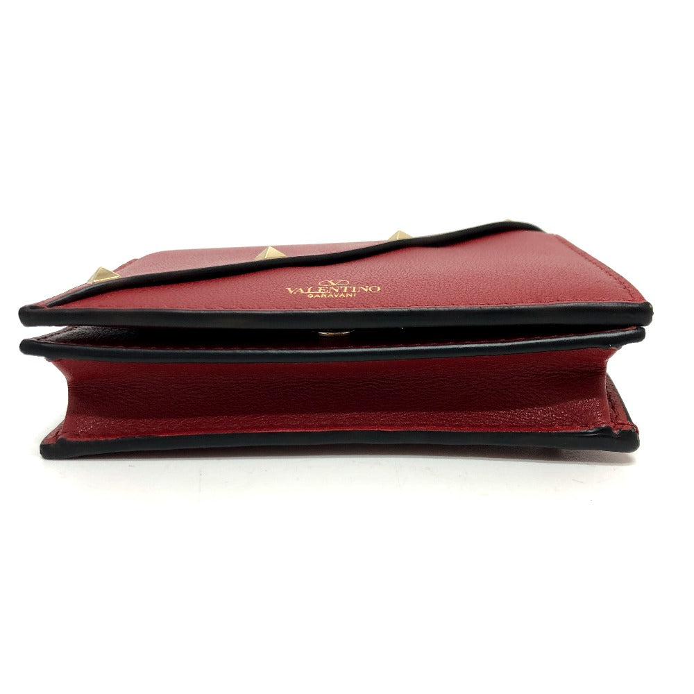 Valentino Folded wallet 5W2P0AE4VRF leather Red Rock studs