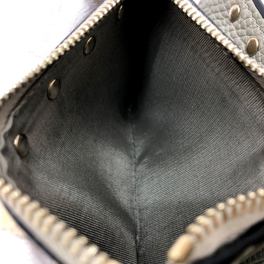 Valentino Folded wallet leather gray Rock studs