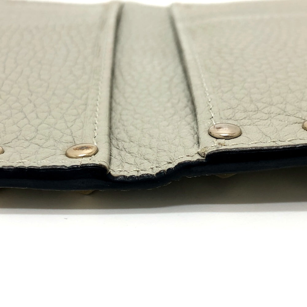 Valentino Folded wallet leather gray Rock studs