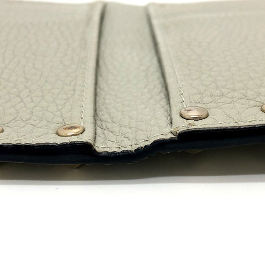 Valentino Folded wallet leather gray Rock studs
