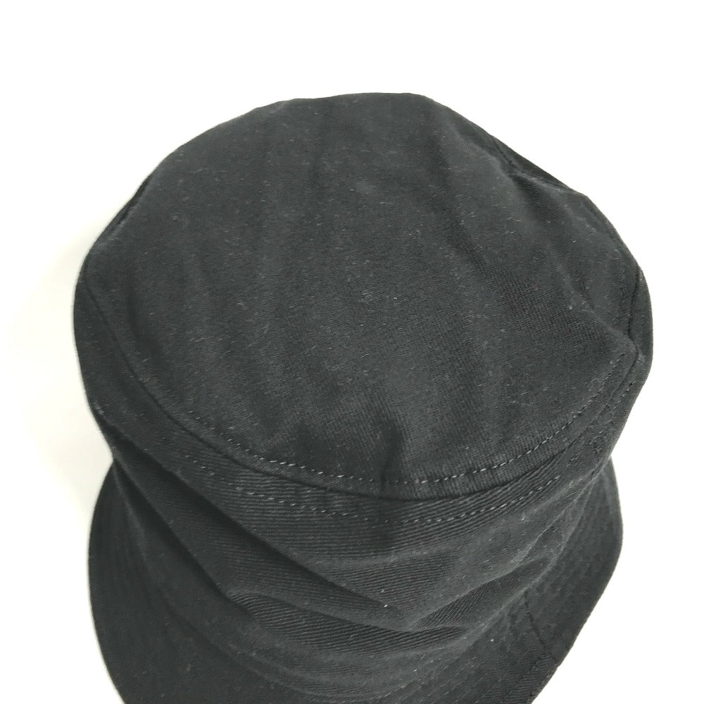 VALENTINO hat HGA11HCY cotton black V logo Women 58 Used Authentic