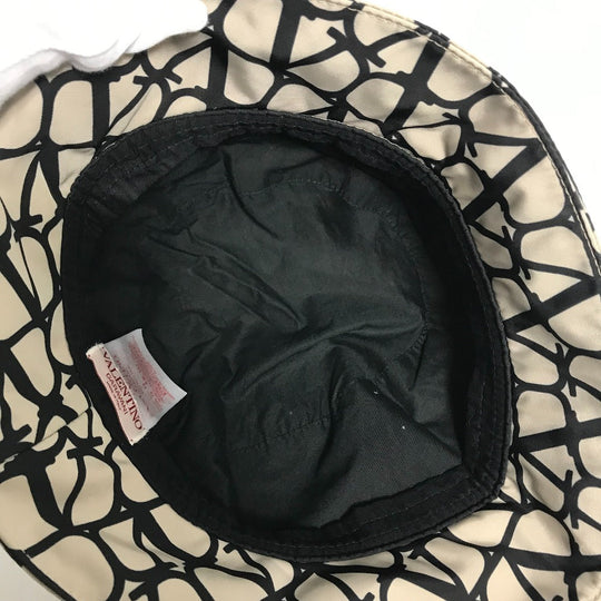 VALENTINO hat 3Y2HGA11FHG polyester beige 23FW Toile Iconograph Faille Bucket Hat mens 58 Used Authentic