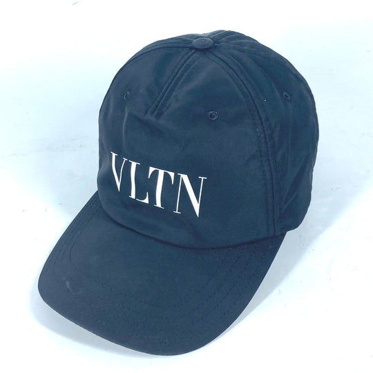 VALENTINO cap Nylon black By color logo VLTN mens 59 Used Authentic