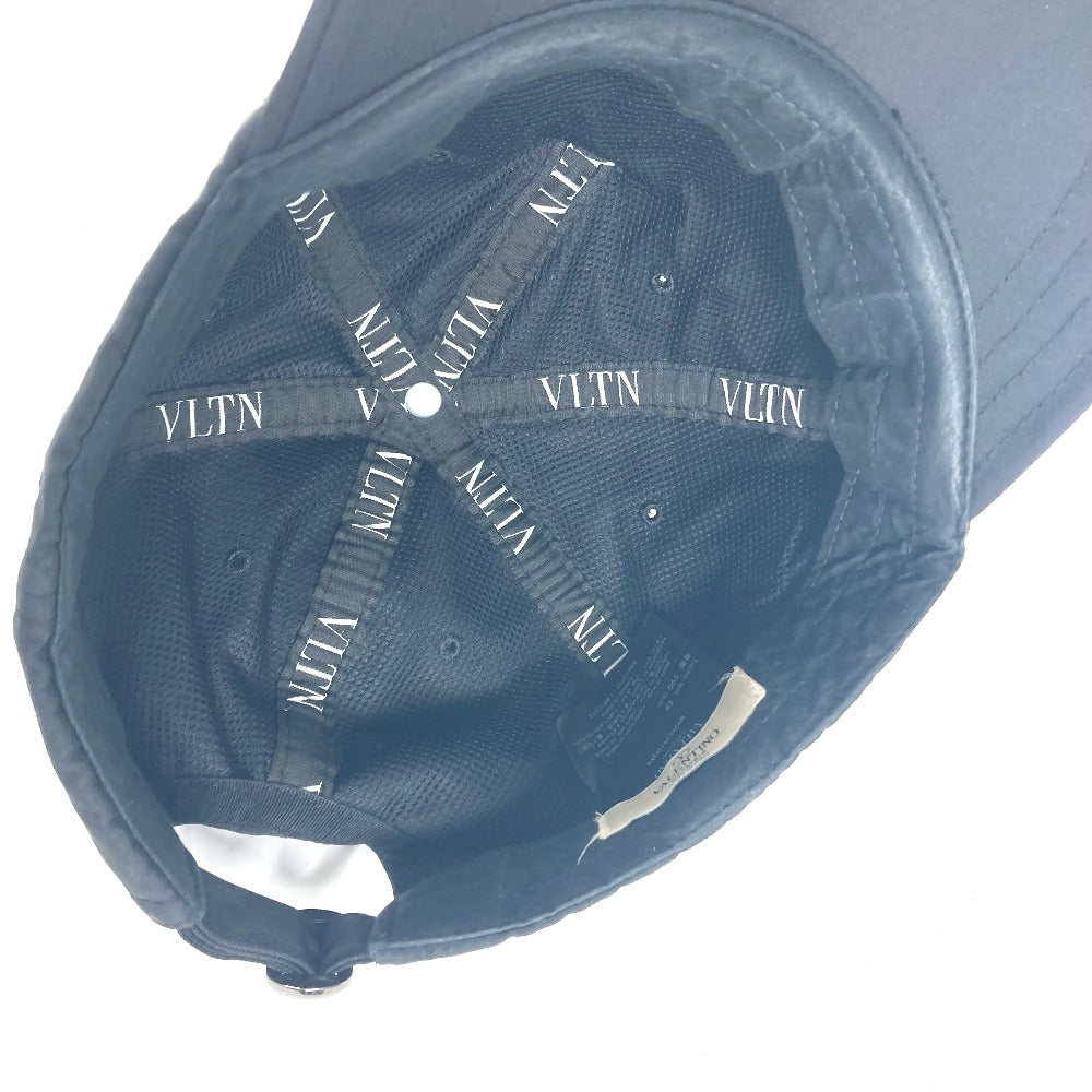 VALENTINO cap Nylon black By color logo VLTN mens 59 Used Authentic