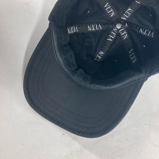 VALENTINO cap Nylon black By color logo VLTN mens 59 Used Authentic