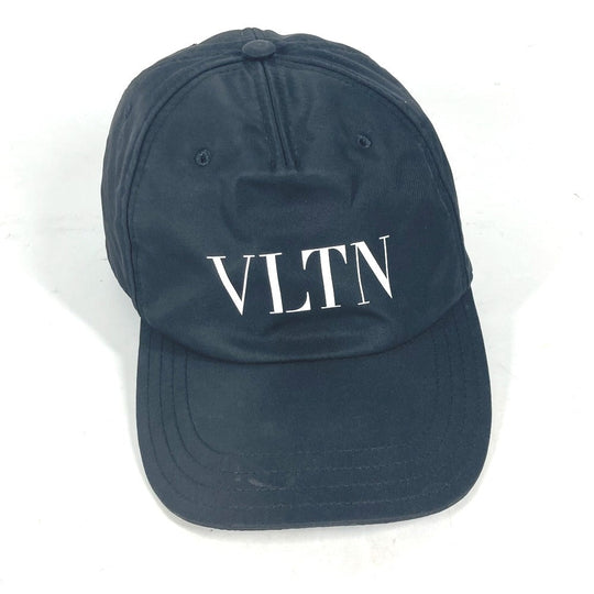 VALENTINO cap Nylon black By color logo VLTN mens 59 Used Authentic