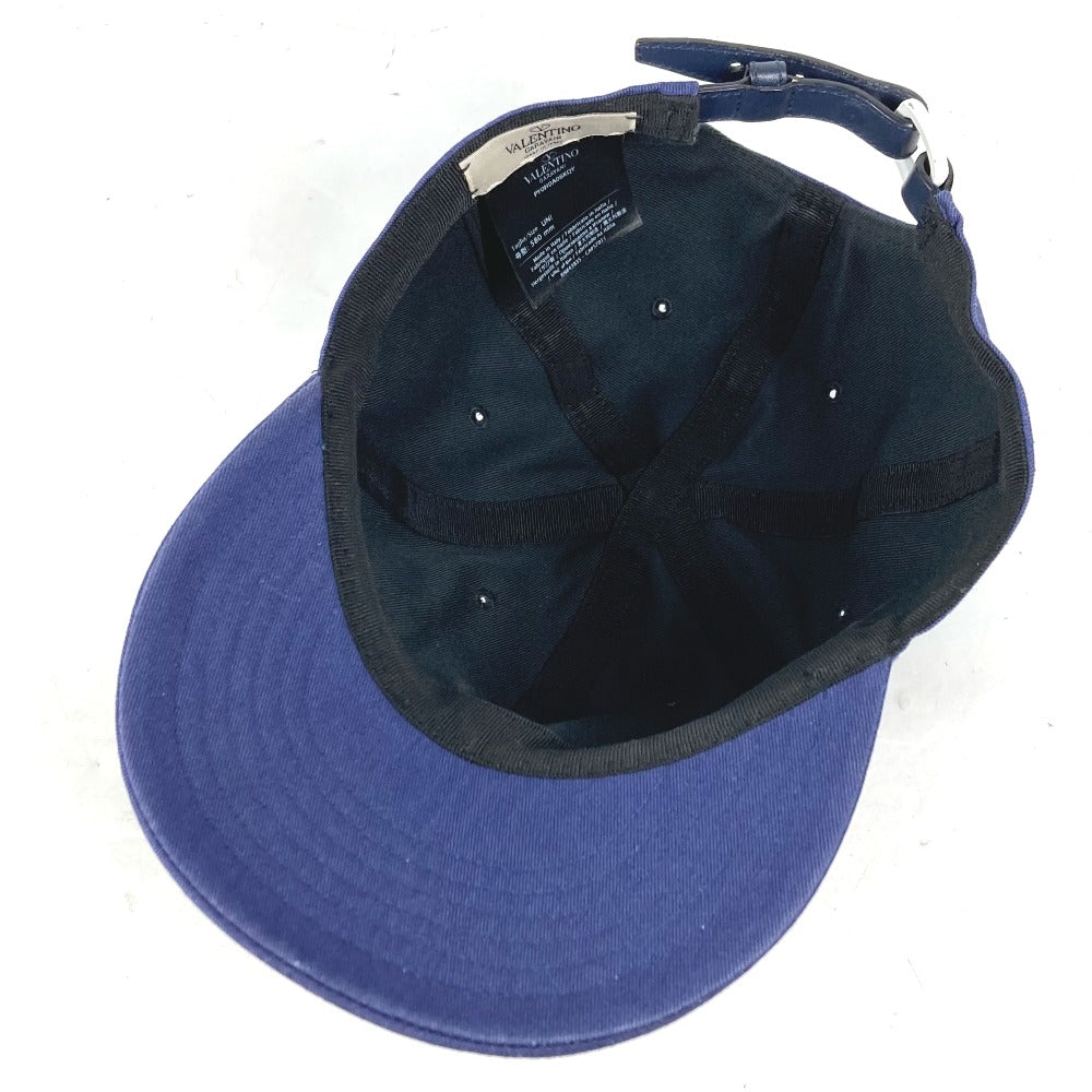VALENTINO cap PY0H0A06KQY cotton blue logo mens 58 Used Authentic