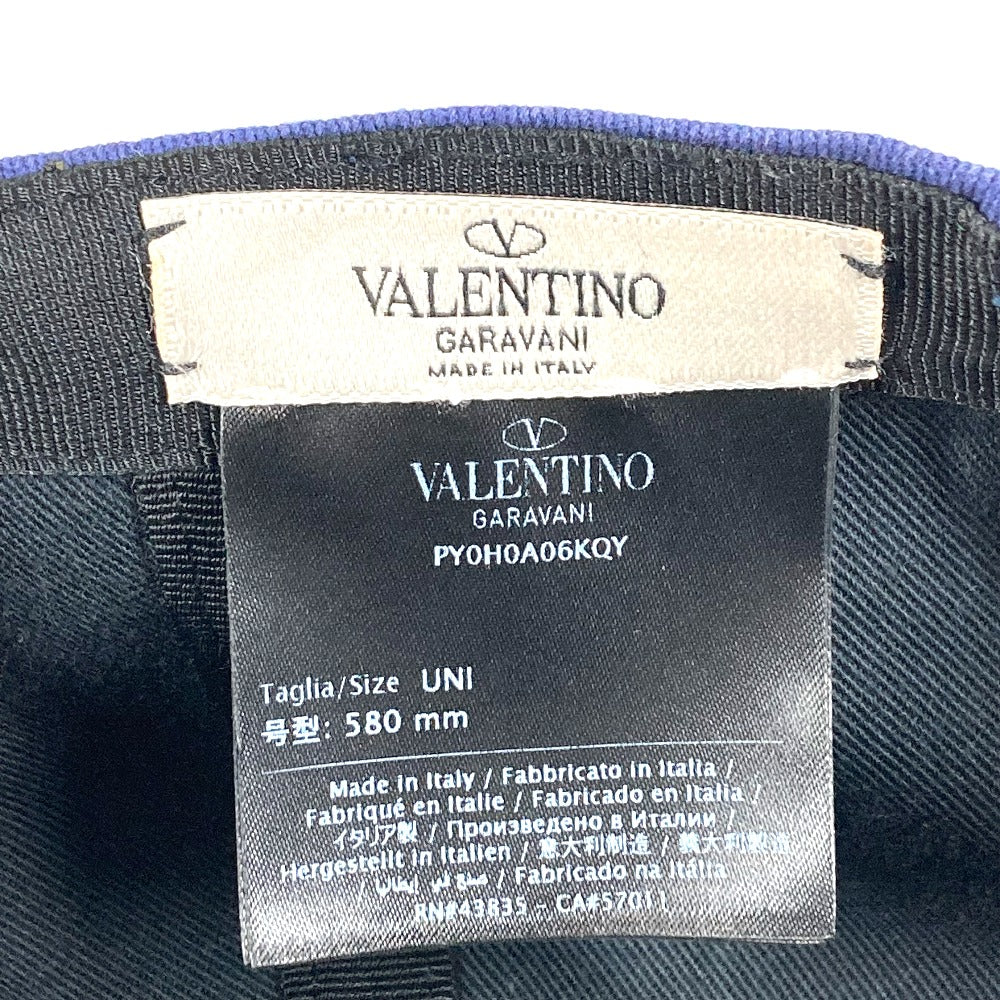 VALENTINO cap PY0H0A06KQY cotton blue logo mens 58 Used Authentic