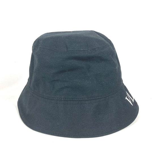 VALENTINO hat WY2HGA11MEX cotton black By color logo unisex(Unisex) 59 Used Authentic