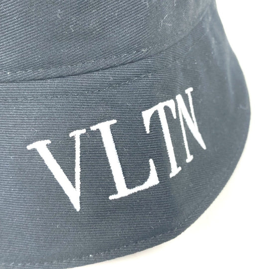 VALENTINO hat WY2HGA11MEX cotton black By color logo unisex(Unisex) 59 Used Authentic