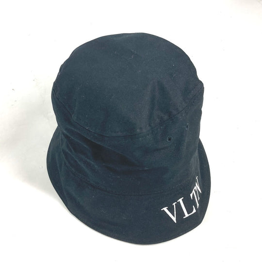 VALENTINO hat WY2HGA11MEX cotton black By color logo unisex(Unisex) 59 Used Authentic