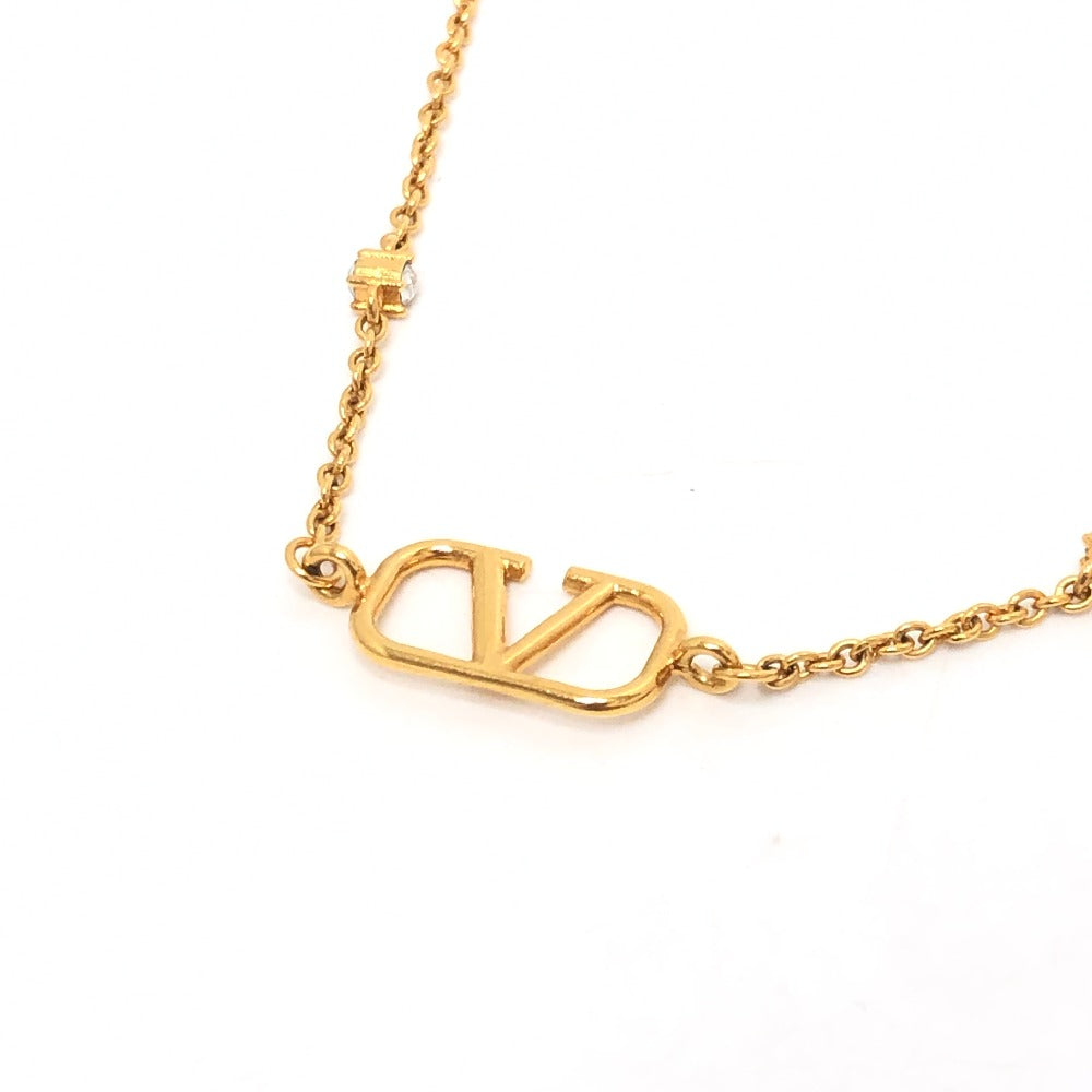 VALENTINO Necklace 4W2J0T54YCW Gold Plated gold V logo crystal