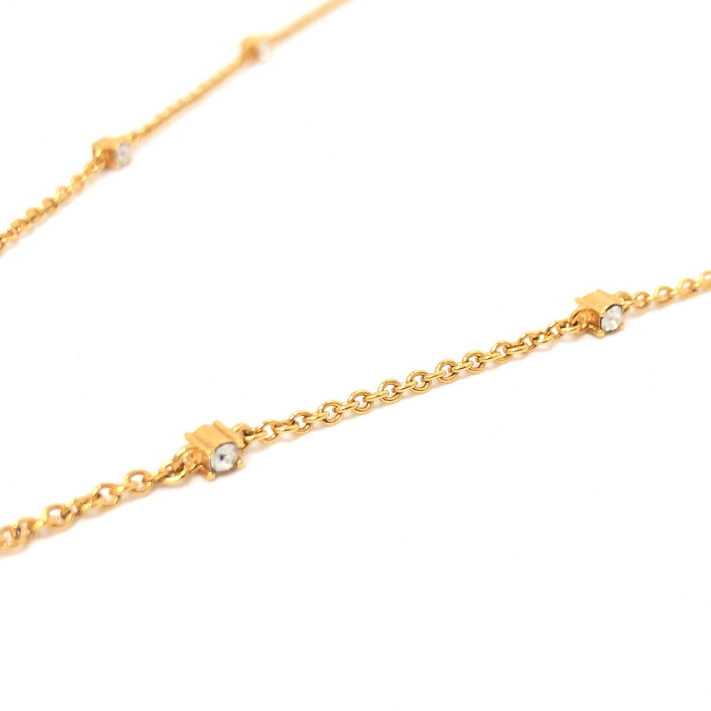 VALENTINO Necklace 4W2J0T54YCW Gold Plated gold V logo crystal