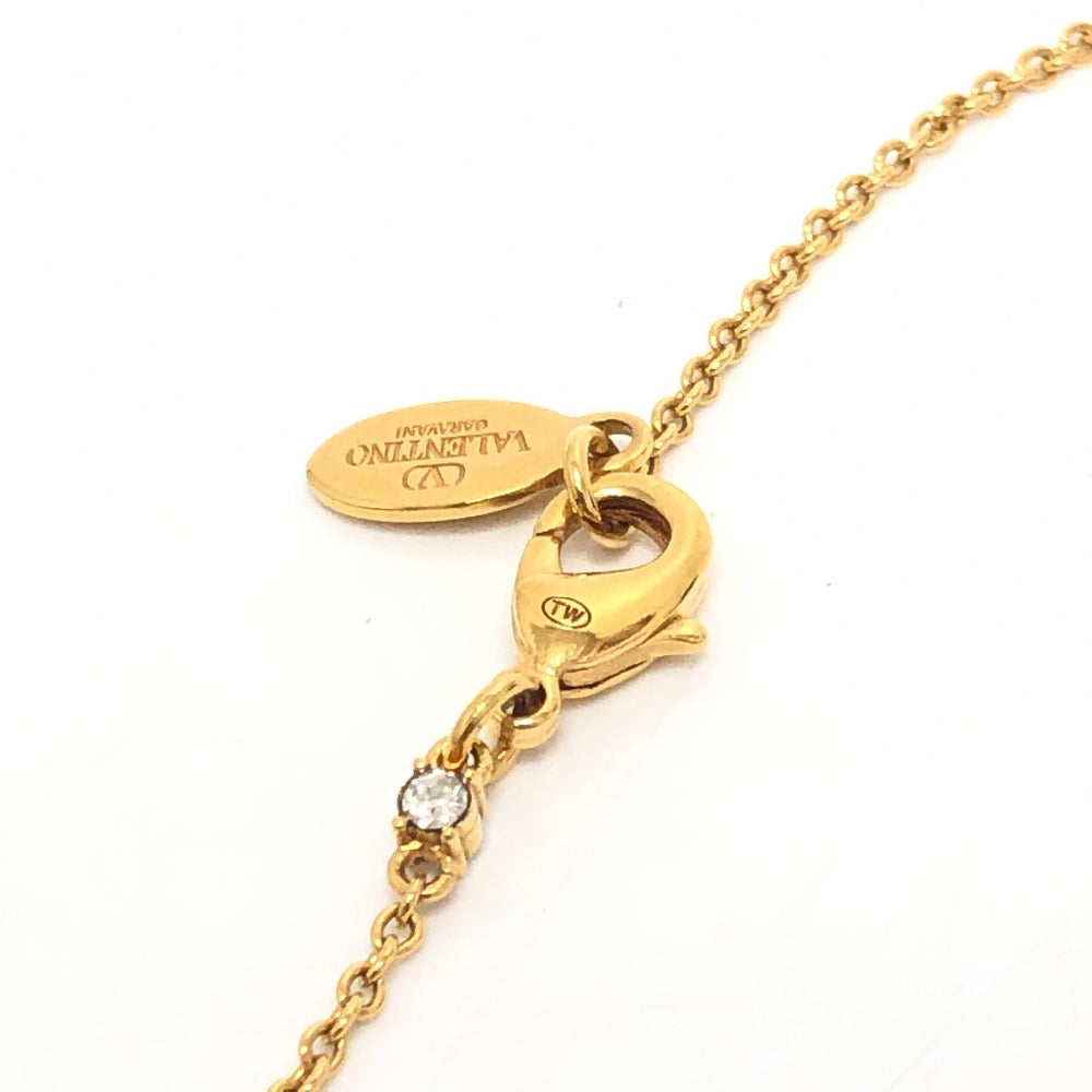 VALENTINO Necklace 4W2J0T54YCW Gold Plated gold V logo crystal