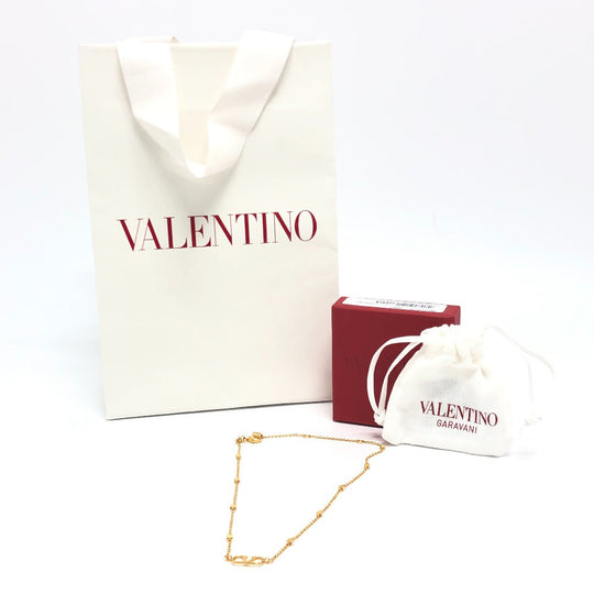 VALENTINO Necklace 4W2J0T54YCW Gold Plated gold V logo crystal