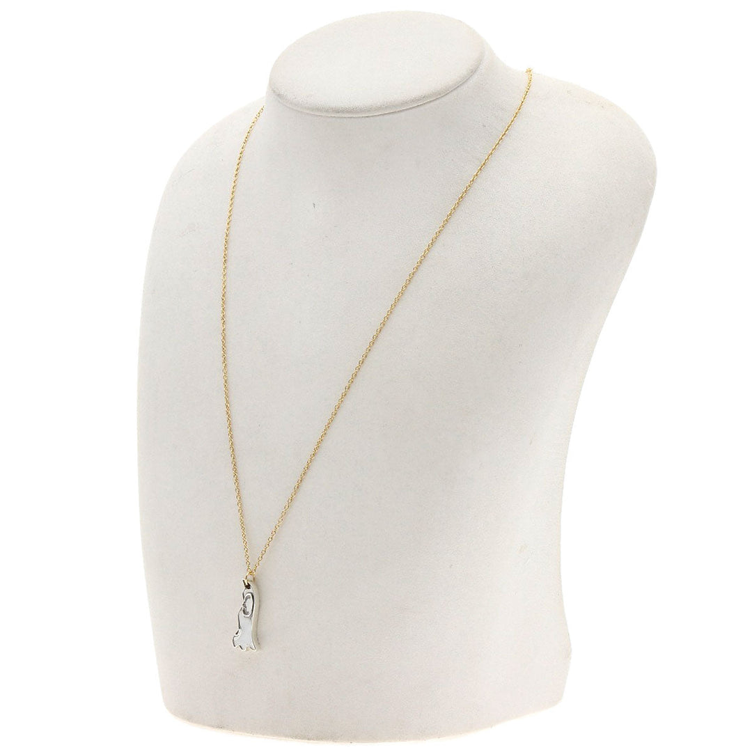 GUCCI Necklace SV Silver GG Ghost One side only