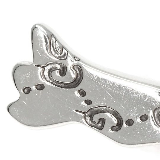 GUCCI Necklace SV Silver GG Ghost One side only