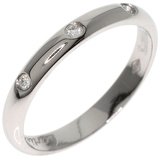 CARTIER Ring PT950 Silver Classic 3P Diamond #48