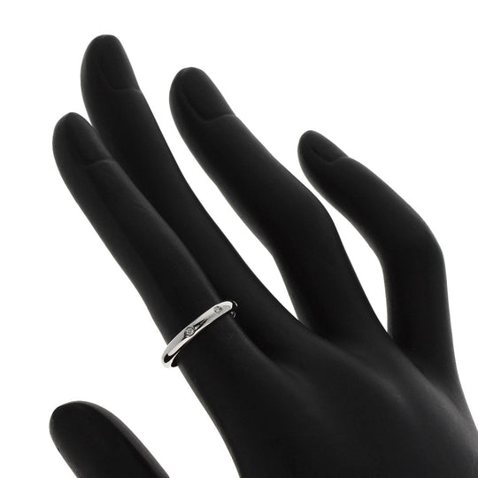 CARTIER Ring PT950 Silver Classic 3P Diamond #48