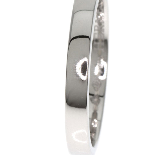 HERMES Ring PT950 Silver Ever Kelly 2P Diamond #51 Women Used Authentic