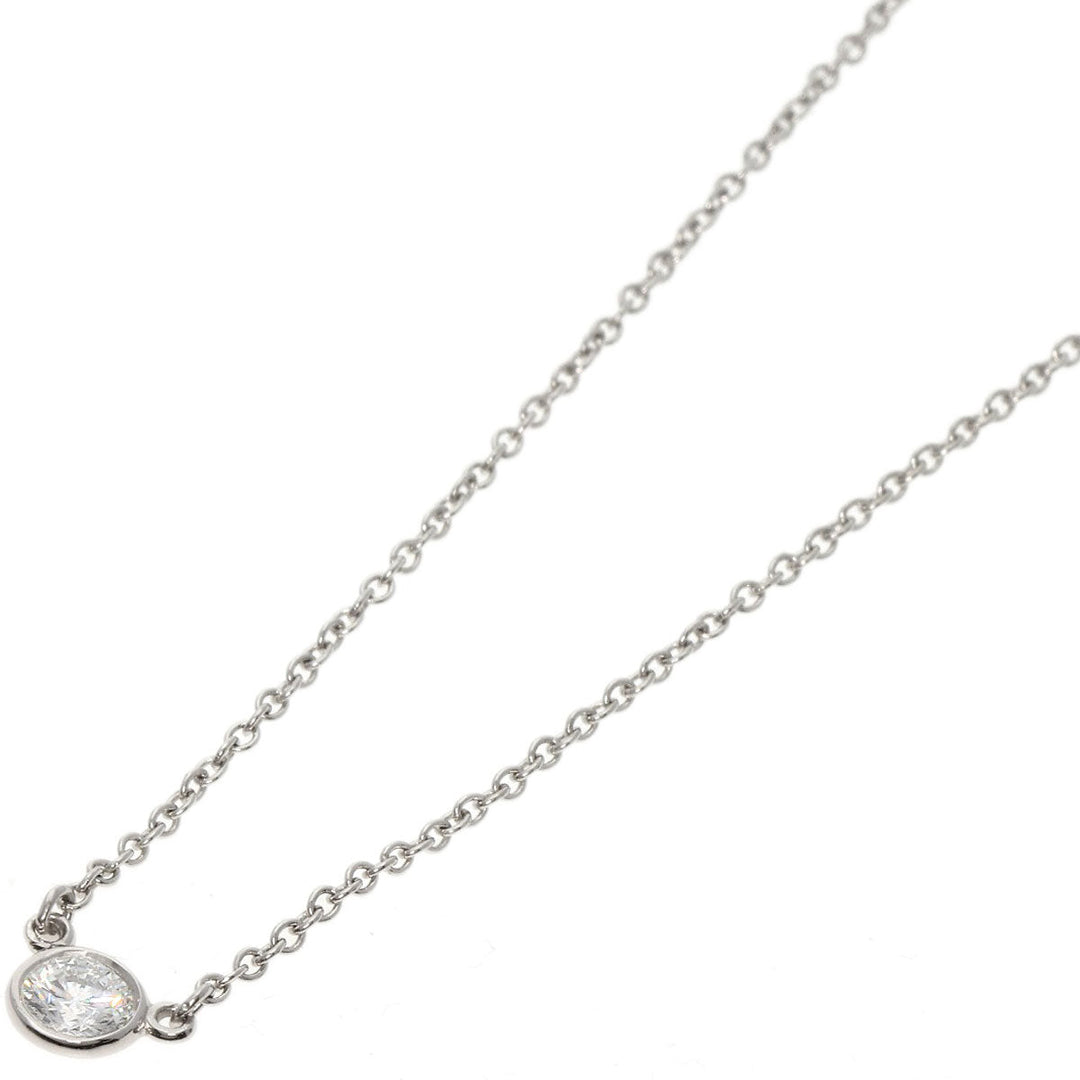 TIFFANY&Co. Necklace PT950 Silver By the yard diamond Women Used Authentic