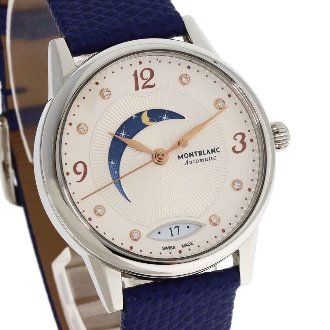 MONTBLANC Watches Mechanical Automatic 119935 Stainless Steel Silver Boheme Day & Night 1.3" Silver dial