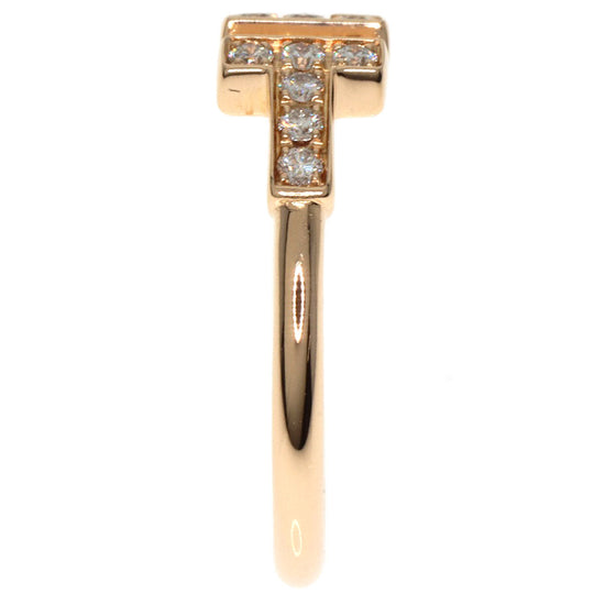 TIFFANY&Co. Ring 18K Pink Gold gold T wire diamond