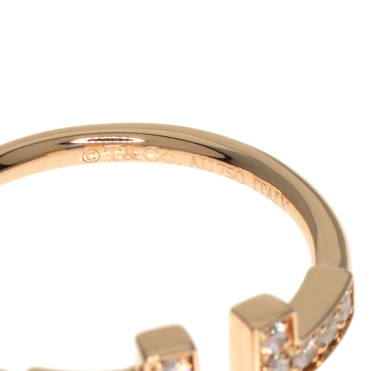 TIFFANY&Co. Ring 18K Pink Gold gold T wire diamond