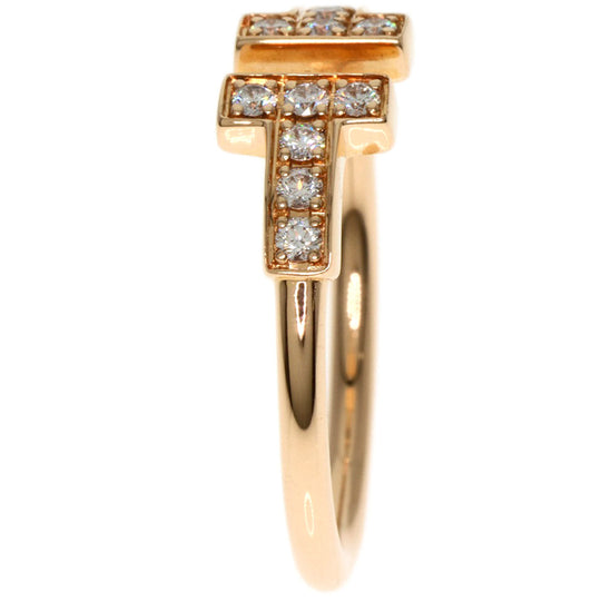 TIFFANY&Co. Ring 18K Pink Gold gold T wire diamond