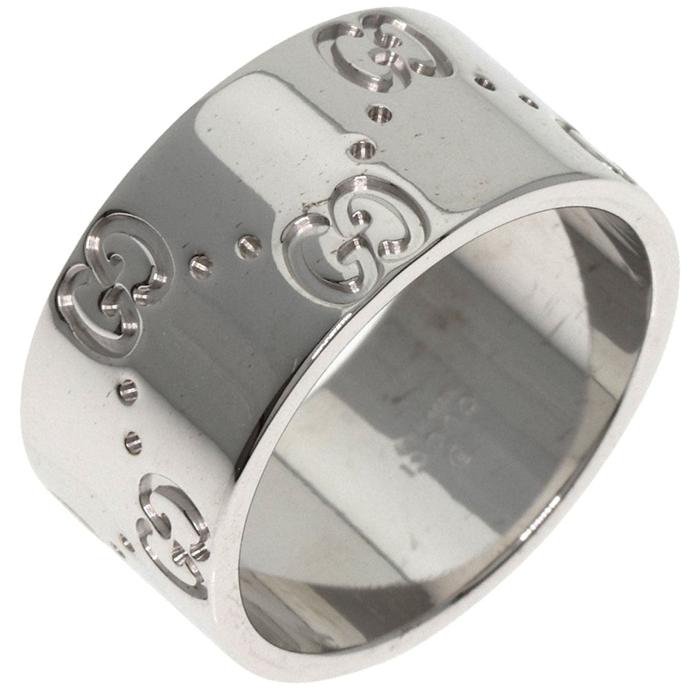 GUCCI Ring K18WG Silver Icon Wide #11