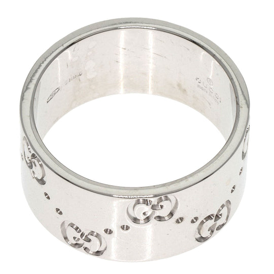 GUCCI Ring K18WG Silver Icon Wide #11