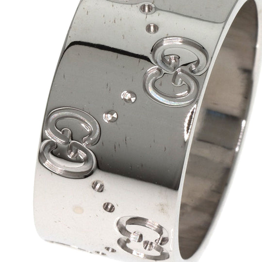 GUCCI Ring K18WG Silver Icon Wide #11