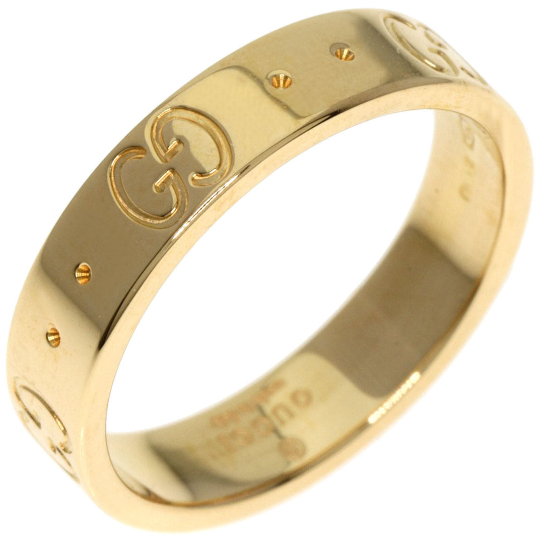 GUCCI Ring 18K Yellow Gold gold Icon # 9 Women Used Authentic