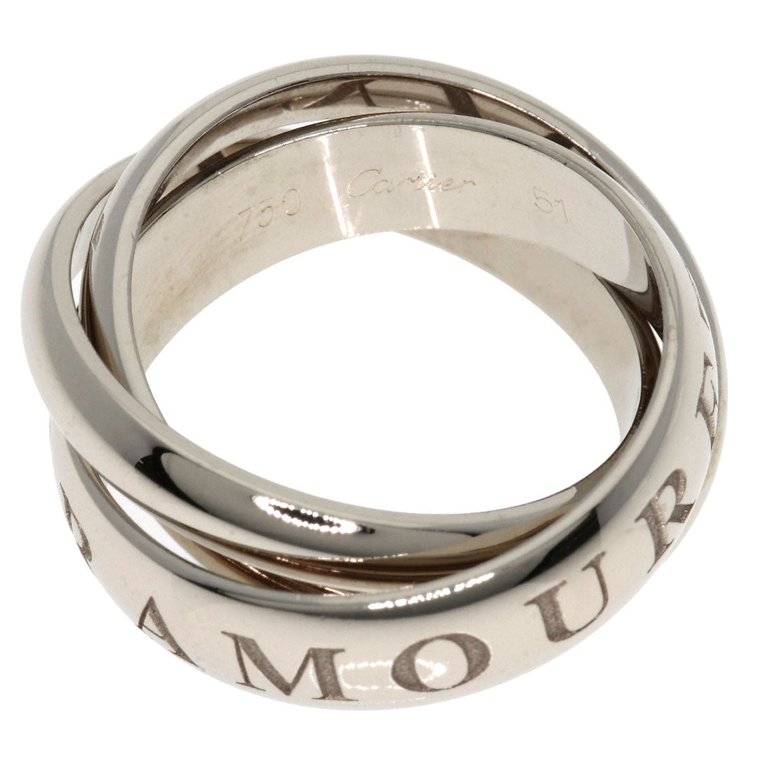 CARTIER Ring K18WG Silver Trinity #51