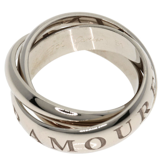 CARTIER Ring K18WG Silver Trinity #51