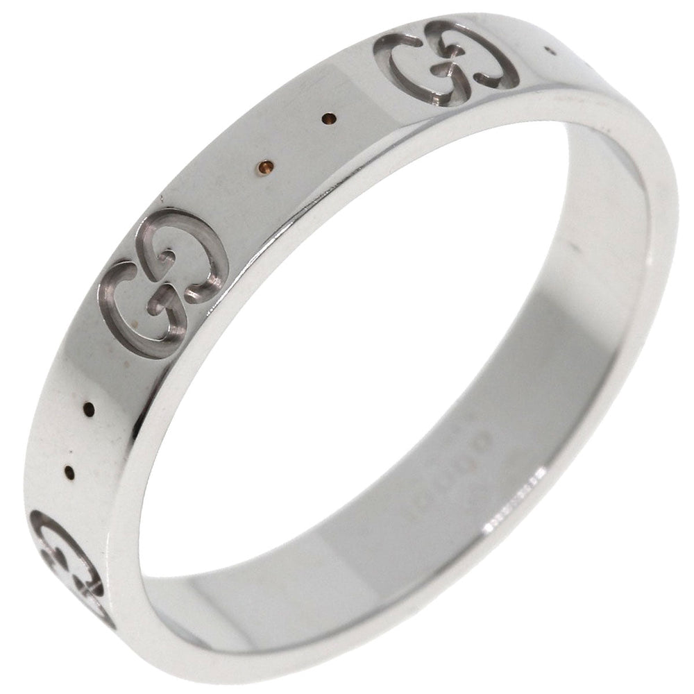 GUCCI Ring K18WG Silver Icon # 18