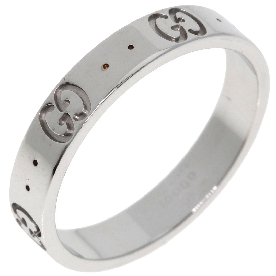 GUCCI Ring K18WG Silver Icon # 18